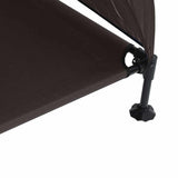 Raised Dog Bed Folding Brown 127 x 81 x 108 cm Fabric and Steel 42008220