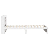 Bed Frame White Solid Pine Wood Small Single Bed Frame 3306721