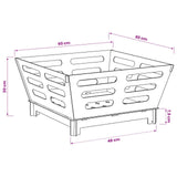 Fire Pit Rusty 60 x 60 x 30 cm Weathering Steel 8012595