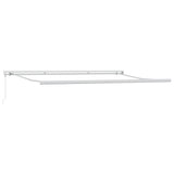 Retractable Awning Anthracite and White 4x3 m Fabric&Aluminium 3216125