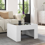 ZNTS Coffee Table with Infinity LED White 50x50x30 cm 847602