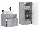 Bathroom Furniture Set 2 pcs Grey Sonoma 33 x 34.5 x 100 cm 3406139