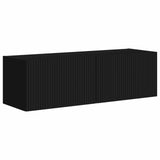 TV Wall Cabinet Set 6 pcs Black 3408953
