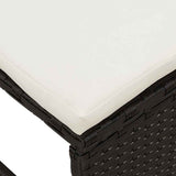 Garden Sofa Set 6 pcs Black and cream Poly Rattan 4104699