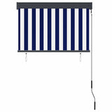 Outdoor Roller Blind 100x250 cm Blue and White 145955