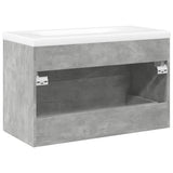 2 Piece Bathroom Furniture Set Concrete Grey Engineered Wood 3324921