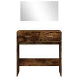 Dressing Table with Mirror Smoked Oak 80x39x80 cm 840706