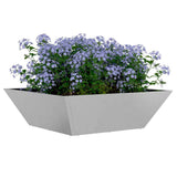 Garden Planter Silver 50 x 50 x 15 cm Stainless Steel 873832