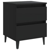 Bed Cabinet Black 40x35x50 cm Engineered Wood 805871