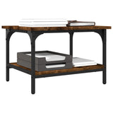 Printer Stand 2-Tier Smoked Oak 50x40x38 cm Engineered Wood 842283