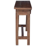 Desk with Drawer Brown 110 x 30 x 79 cm Solid Mahogany Wood 42012402