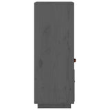 Highboard Grey 34x40x108,5 cm Solid Wood Pine 820154