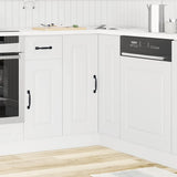 Kitchen Corner Base Cabinet Kalmar White Engineered Wood 853507