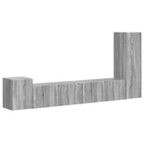 TV Cabinet Set Wall-mounted 3 pcs Grey Sonoma Engineered Wood 3409021