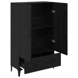 Highboard Black Oak 70 x 31 x 115 cm Engineered Wood and Iron 880700