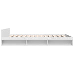 ZNTS Bed Frame with Drawers without Mattress White 140x190 cm 3280762