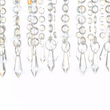 Ceiling Lamp with Crystal Beads Silver 104 cm E14 50860