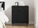 Bedside Cabinet Black Oak 40 x 40 x 66 cm Engineered Wood 882136