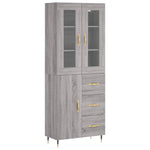 Highboard Grey Sonoma 69.5x34x180 cm Engineered Wood 3198455