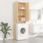 ZNTS Washing Machine Cabinet Sonoma Oak 64x25.5x190 cm 808416