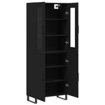 Highboard Black 69.5x34x180 cm Engineered Wood 3198234