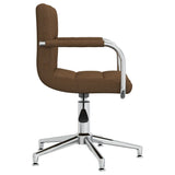 Swivel Office Chair Brown Fabric 334732