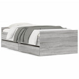 Bed Frame Grey sonoma Engineered wood Single Bed Frame 3207369