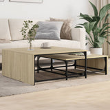 Nesting Coffee Tables 2 pcs Sonoma Oak Engineered Wood and Metal 845332