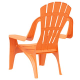 Garden Chairs 2 pcs for Children Orange 37x34x44cm PP Wooden Look 364742