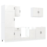 7 Piece Kitchen Cabinet Set Lucca White Engineered Wood 3314771