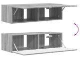 TV Cabinet Set Wall-mounted 2 pcs Grey Sonoma Engineered Wood 3408967