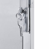 Garden Gate 85 x 174 cm Stainless Steel Silver Lockable 3402585