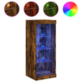 Sideboard with LED Lights Smoked Oak 41x37x100 cm 836732