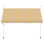 Manual Retractable Awning 350 cm Yellow and Blue Stripes 43229