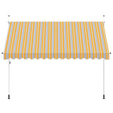 43229 Manual Retractable Awning 350 cm Yellow and Blue Stripes