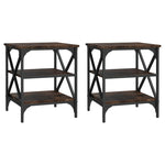 ZNTS Side Tables 2 pcs Smoked Oak 40x42x50 cm Engineered Wood 825777