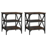 ZNTS Side Tables 2 pcs Smoked Oak 40x42x50 cm Engineered Wood 825777