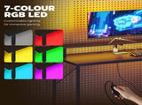 147cm Gaming Desk with Charging Station and Monitor Stand, Computer Table for Home Office with RGB T3398P553222