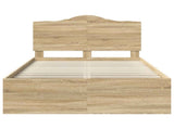 Bed Frame with Headboard Sonoma 120 x 190 cm Solid Pine Wood 3413337