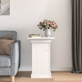 Flower Stand White 40x40x60 cm Solid Wood Pine 823630