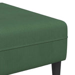Fabric Sofa with Cushion Dark Green Corduroy fabric 3335136