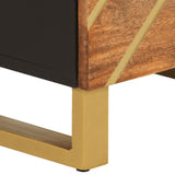 Highboard Brown and Black 40x33.5x110 cm Solid Wood Mango 356812