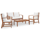 4 Piece Garden Lounge Set with Cushions Solid Wood Acacia 318338