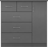 ZNTS Nevada 5 Drawer Low Wardrobe 100-101-138