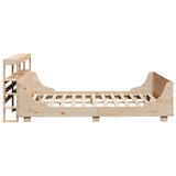 Bed Frame without Mattress 140x190 cm Solid Wood Pine 3306471