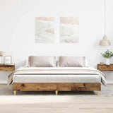 Bed Frame Old Wood Engineered Wood Double Durable Bed Frame 3329028