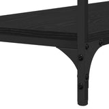 Console Table Black oak 100 x 34.5 x 75 cm Engineered wood 883512