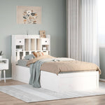 Bed Frame without Mattress White 90x190 cm Single Solid Wood Pine 3323516