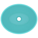 ZNTS Luxury Basin Oval-shaped Matt Light Green 40x33 cm Ceramic 146925