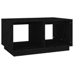 ZNTS Coffee Table Black 80x50x40 cm Solid Wood Pine 814438